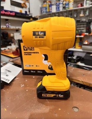 Soprador Portátil 2000w Ergonômico Com Bateria 21v 1500mah Amarelo 127/220v